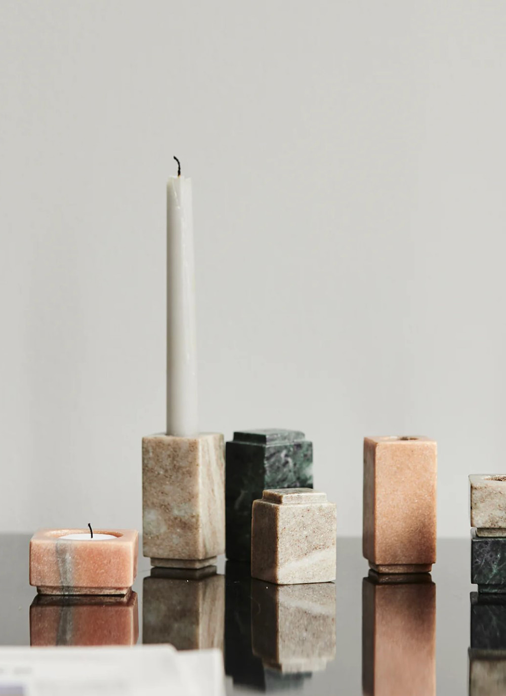 SAND MARBLE CANDLE HOLDER