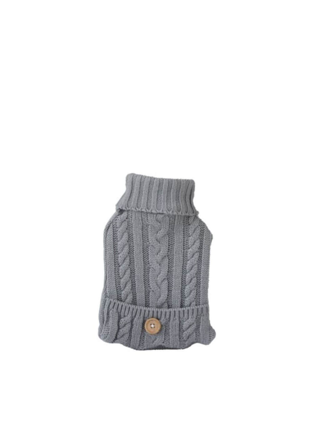 Pitcher Knitted Button Acrylic Grey