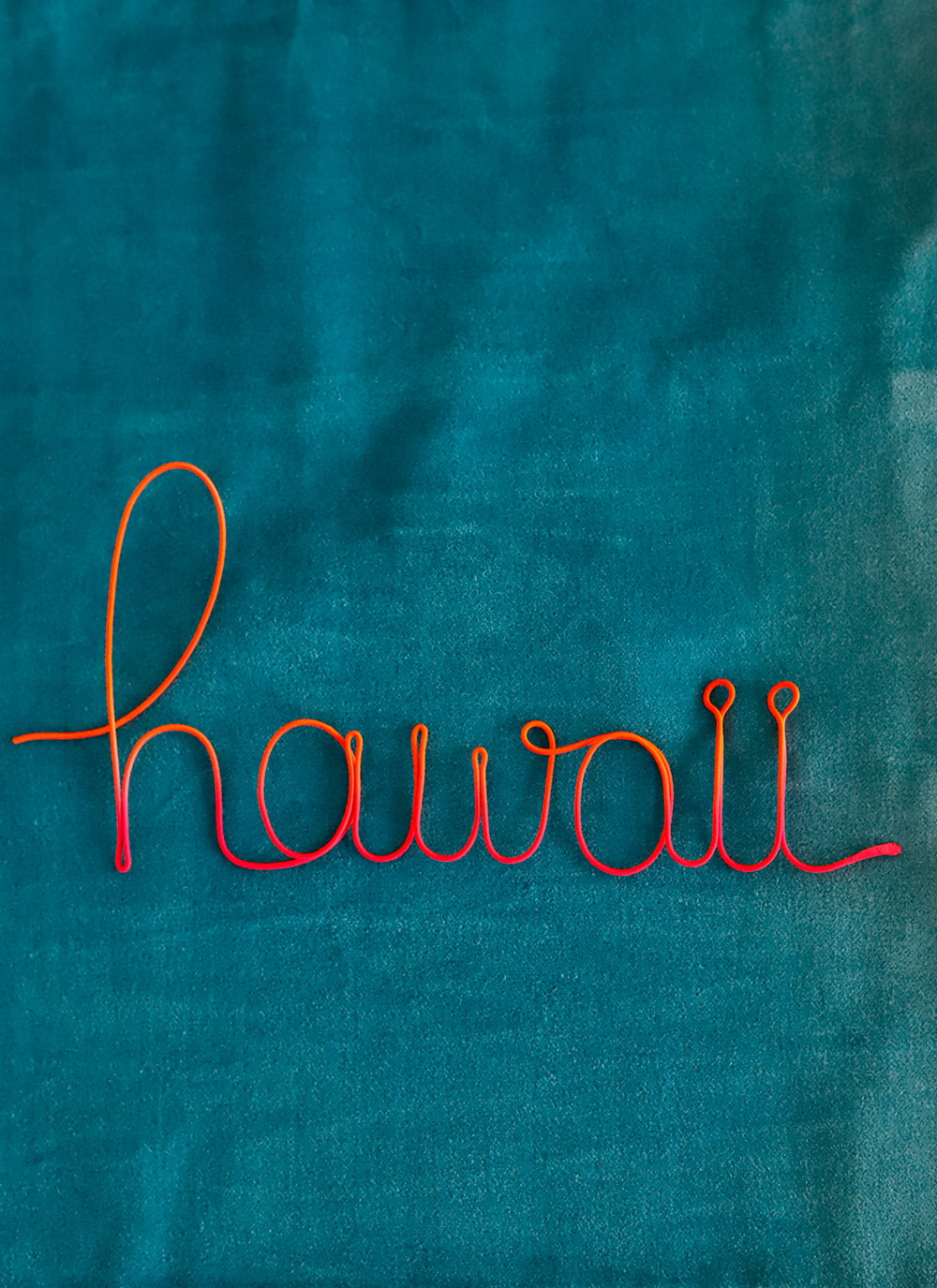Sculpted words 서체조각 핑크네온 / 하와이 hawaii