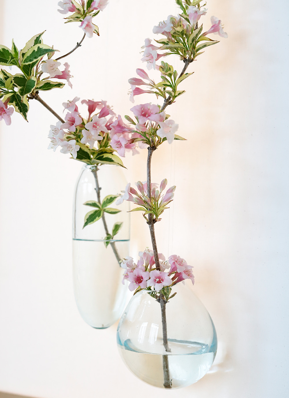 Set of 2 Water droplet Vases