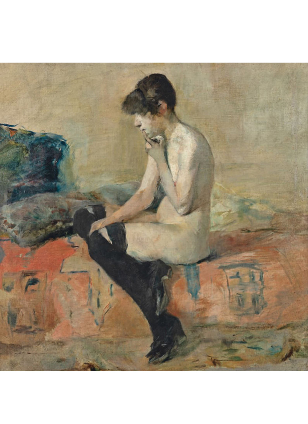 Square postcard &quot;Toulouse Lautrec - Study of a nude&quot; 엽서