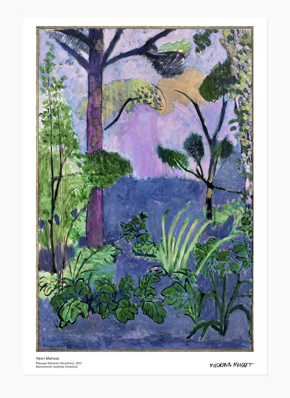 Henri Matisse, Paysage Marocain  ( 판넬작업 ) 50 x 70