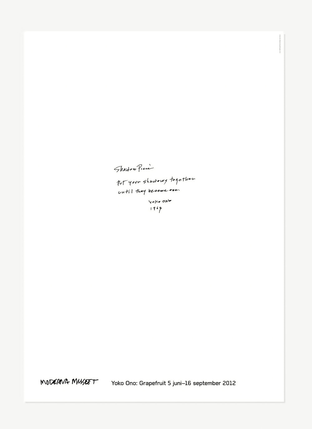 Yoko Ono, A poem to be read with a magnifying glass ( 판넬작업 ) 70 x 100